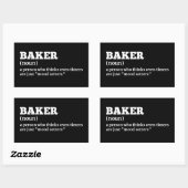 Bakkerijmedewerker Funny Definition Sticker (Vel)
