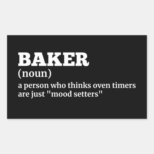 Bakkerijmedewerker Funny Definition Sticker (Voorkant)