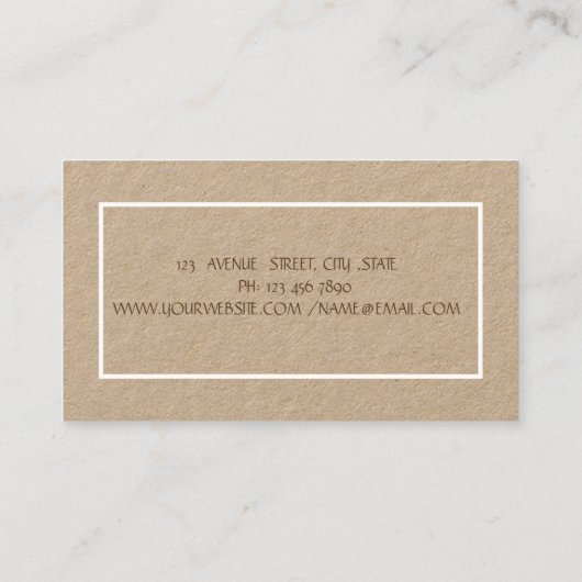 Bakkerijmixer Flowers Kraft Visitekaartje (Achterkant)