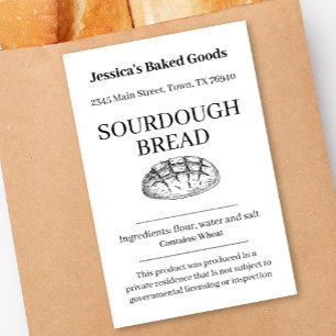 Bakkerijproduct Label SD01_01tr Voedselcontainer Etiket
