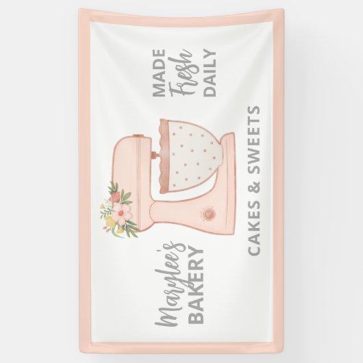 Bakkerijproducten, banketbanner spandoek (Verticaal)