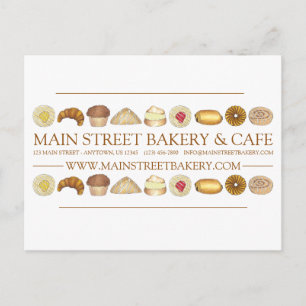 Bakkerijproducten Kroisant Donut Muffin Pastries Briefkaart