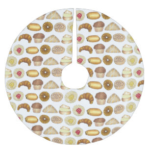 Bakkerijproducten Kroisant Donut Muffin Pastries Kerstboom Rok