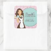 Bakkerijproducten Vierkante Sticker (Tas)