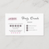 Bakkerijproducten Visitekaartje cupcakes (Achterkant)