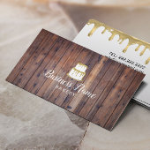Bakkerijtaart Cupcake Dessert Rustiek hout Visitekaartje