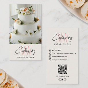Bakkerijtaart Custom Monogram Logo Visitekaartje