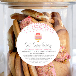 Bakkerijtaart Roze Ombre Sprinkles Dessert Juridis Ronde Sticker