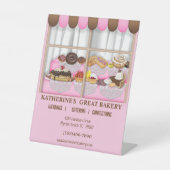 Bakkerijvenster Zakelijk voetstuk Reclamebord Met Voetstuk (Voorkant)