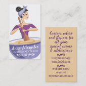 Bakkerijvrouw visitekaartjes voor het mengen van b (Voorkant / Achterkant)