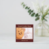 Bakkerijwinkel Baker Cookie Vierkante Visitekaartje (Staand voorkant)
