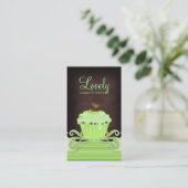 Bakkerkoekjes, gehakt, chocoladebruin visitekaartje (Staand voorkant)