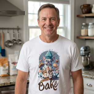 Bakkers Gaan Bakken Bakken Meester Franse bulldog T-shirt