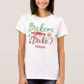 Bakkers gaan bakken Gepersonaliseerde Glitter Blin T-shirt (Voorkant)