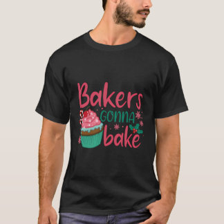 Bakkers gaan bakken kerst cupcake matching groep t-shirt