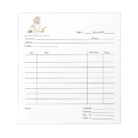 Bakkers Gereedschap Dessert Cater Invoice Pad
