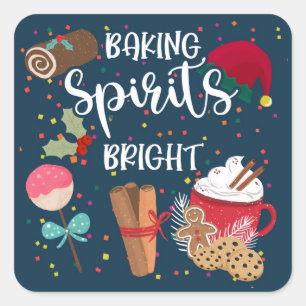 bakkersgeest heldere homemade hamper note card vierkante sticker