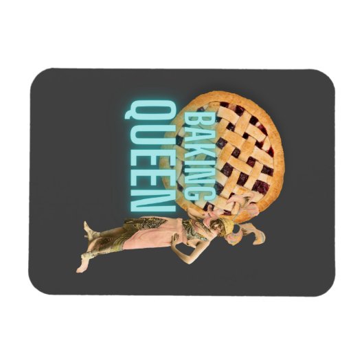 bakkoningin op grijs Flex Magneet (Horizontaal)