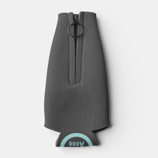 bakkoningin op grijs gepersonaliseerd flesjeskoeler (Achterkant)