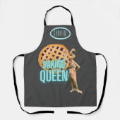 bakkoningin op grijs gepersonaliseerd schort (Voorkant)