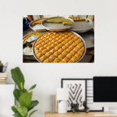 Baklava dessert op de markt poster (Thuiskantoor)