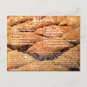 Baklava Recipe Briefkaart
