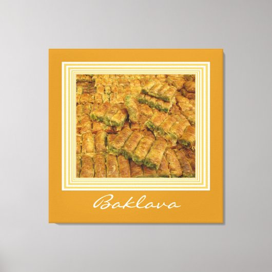 Baklava verpakt Canvas Print (Voorkant)