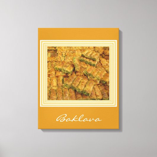 Baklava verpakt Canvas Print (Voorkant)
