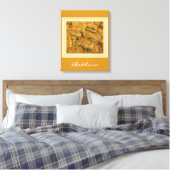 Baklava verpakt Canvas Print (Insitu (Slaapkamer))