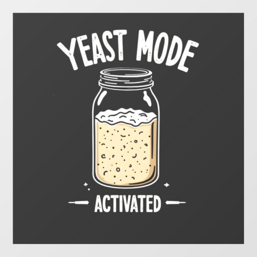 Bakmodus geactiveerd Bakken Koken Chef  Raamsticker (Vel)