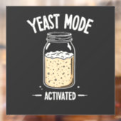 Bakmodus geactiveerd Bakken Koken Chef  Raamsticker (Vel 2)