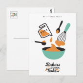 Bakontwerp voor bakkerijen briefkaart (Voorkant / Achterkant)