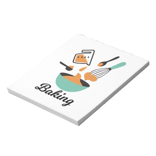 Bakontwerp voor bakkerijen notitieblok (Gedraaid)