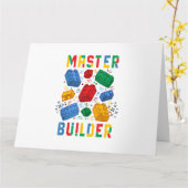 Baksteen Bouwer Grappige Blokken Bouwen Meester Bo Kaart (Gele Bloem)