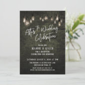 Baksteen Edison Lichten Na de Trouwfeestelijkheden Kaart (Staand voorkant)