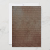 Baksteen en bronzen industriële bruiloft kaart (Achterkant)