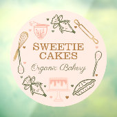 Baksteen en kookgerei raamsticker (Vel 3)