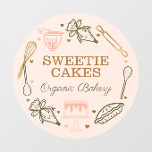 Baksteen en kookgerei raamsticker (Vel)