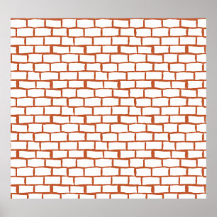  baksteen: geweven achtergronddetail. poster