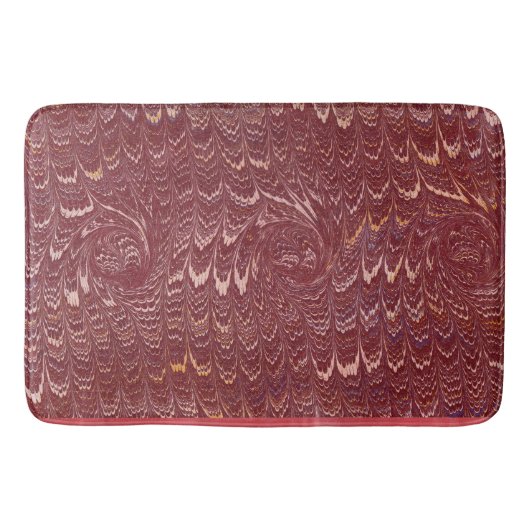 baksteen rood marmer print badmat (Voorkant)