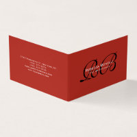 Baksteen Rood Stijlvol Monogram Minimalistisch Een