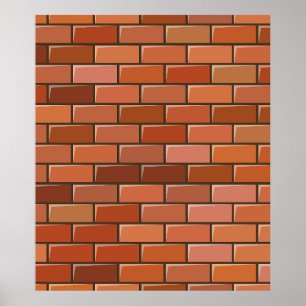 baksteenwand poster