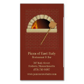 bakstenen bakkerijpizza magnetisch visitekaartje (Voorkant Verticaal)