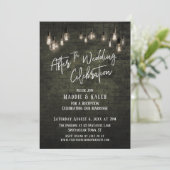 Bakstenen Edison-verlichting na de bruiloftsvierin Kaart (Staand voorkant)