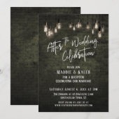 Bakstenen Edison-verlichting na de bruiloftsvierin Kaart (Voorkant / Achterkant)