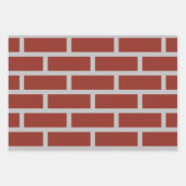 Bakstenen inpakpapier (Brick Red & Grey) (Voorkant 3)