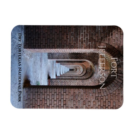 Bakstenen loopbrugbogen, Fort Jefferson, Dry Tortu Magneet (Horizontaal)