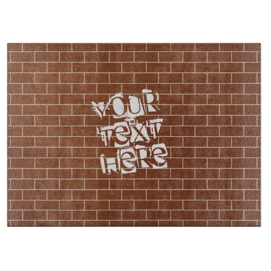 Bakstenen muur aangepaste tekst snijplank (Voorkant)