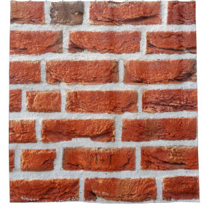 Bakstenen muur achtergrond gebouw douchegordijn