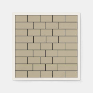 Bakstenen Muur Feest Servet